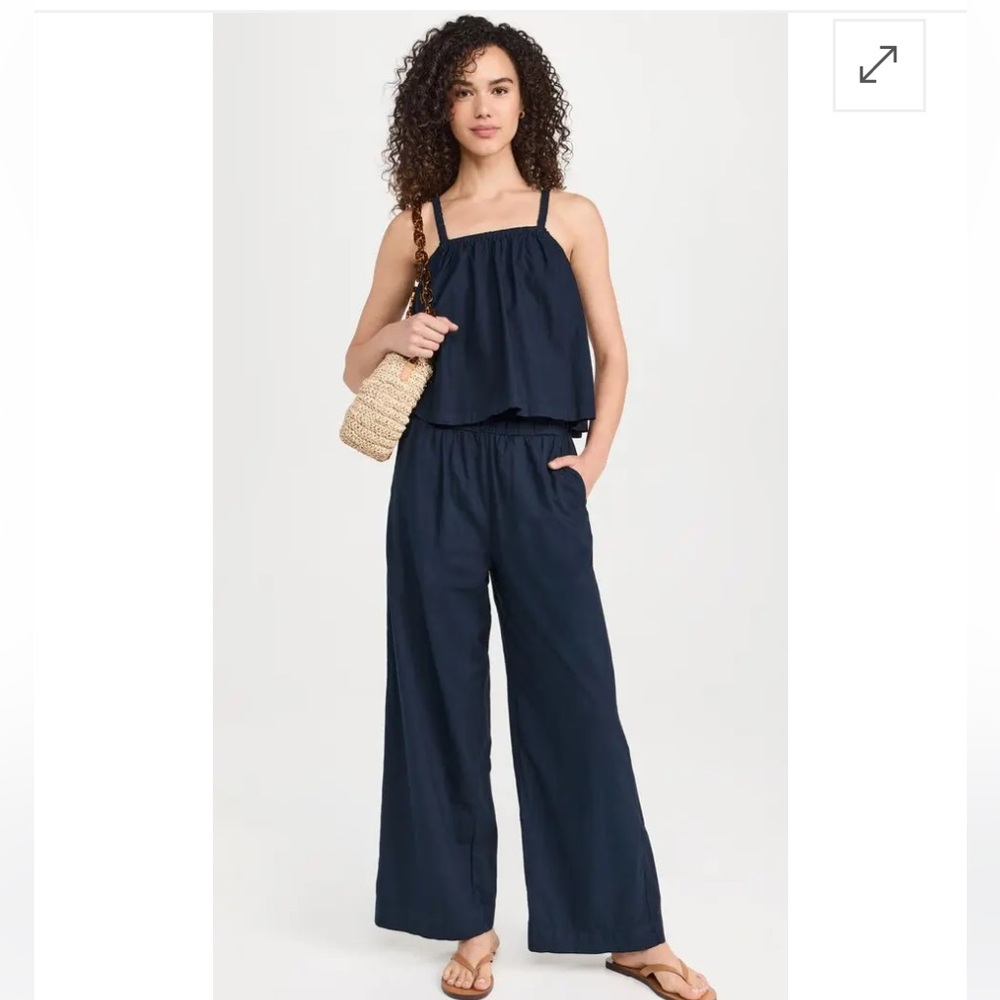 STATESIDE Voile wide leg pant and top